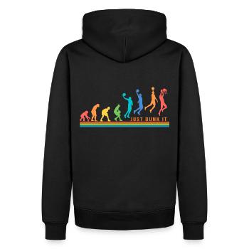 Basketball Basketball Player Basketball Evolution - Men’s Premium Organic Hoodie - black - Back - Nico (187cm)