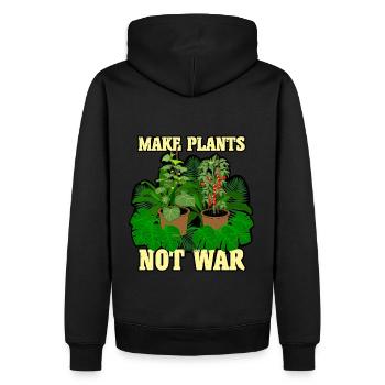 Pflanzen Pflanzen - Männer Premium Bio Hoodie - Schwarz - Hinten - Nico (187cm)