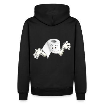 Papier toilette à perte - Sweat à capuche Premium bio Homme - noir - Dos - Nico (187cm)