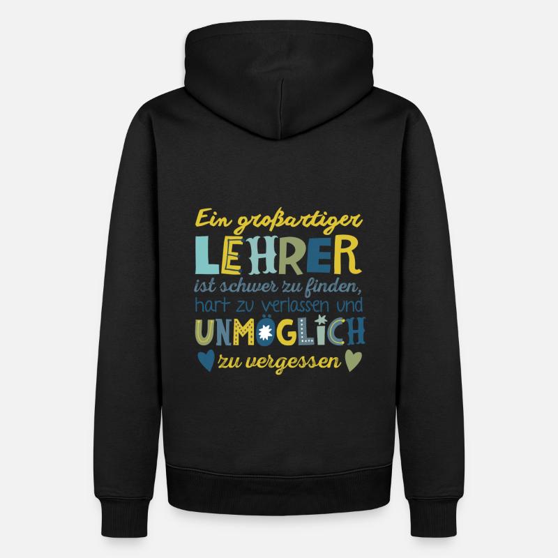 Großartiger Lehrer - Männer Premium Bio Hoodie - Schwarz
