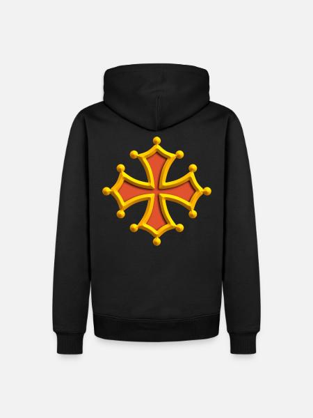 croix occitane - Men’s Premium Organic Hoodie - black