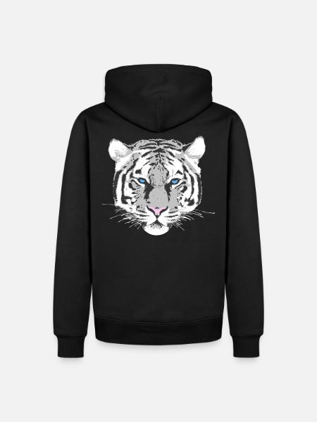 White Tiger - Men’s Premium Organic Hoodie - black