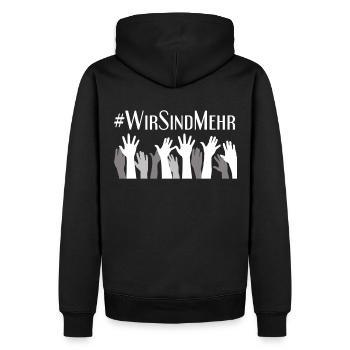 #Wirsindmore nous sommes plus. Chemnitz. Contre le droit - Sweat à capuche Premium bio Homme - noir - Dos - Nico (187cm)