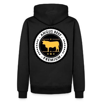 ANGUS BEEF PREMIUM appartient à tous les barbecues - Sweat à capuche Premium bio Homme - noir - Dos - Nico (187cm)