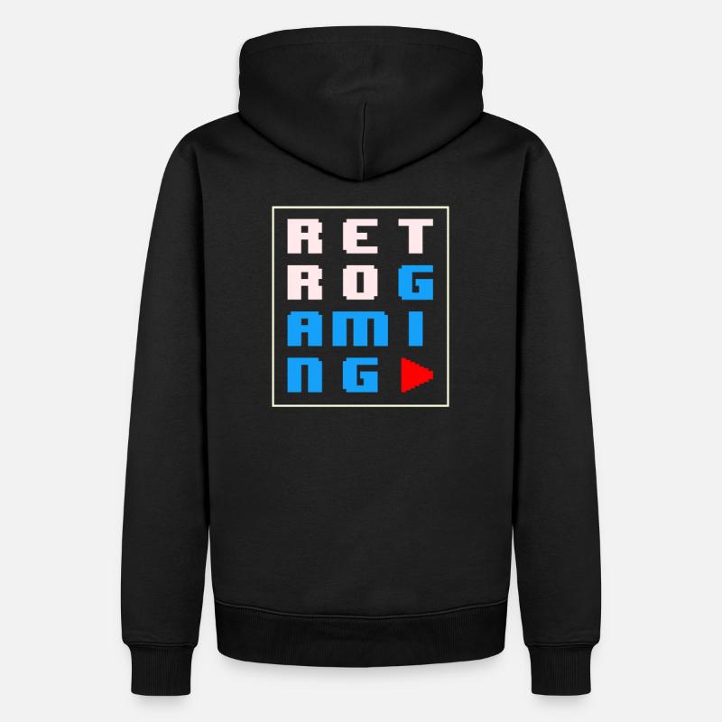 Retrogaming - Sweat à capuche Premium bio Homme - noir