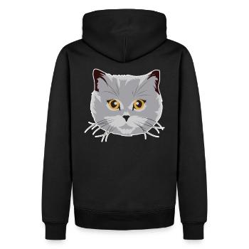 Wunderschöne Britisch Kurzhaar Katze BKH Geschenk - Männer Premium Bio Hoodie - Schwarz - Hinten - Nico (187cm)