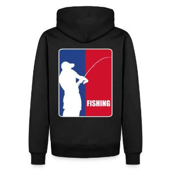 Perfekter Angler - Fishing - Angler Geschenk - Männer Premium Bio Hoodie - Schwarz - Hinten - Nico (187cm)