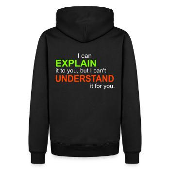 Nerd IT geek computer scientist programmer gift - Men’s Premium Organic Hoodie - black - Back - Nico (187cm)