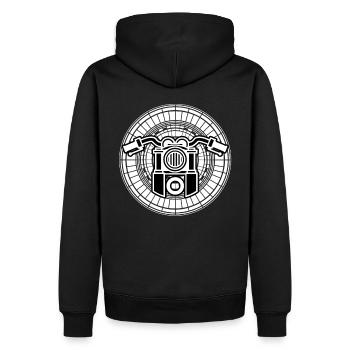 Motorcycle Bike Motorcyclist Gift - Men’s Premium Organic Hoodie - black - Back - Nico (187cm)