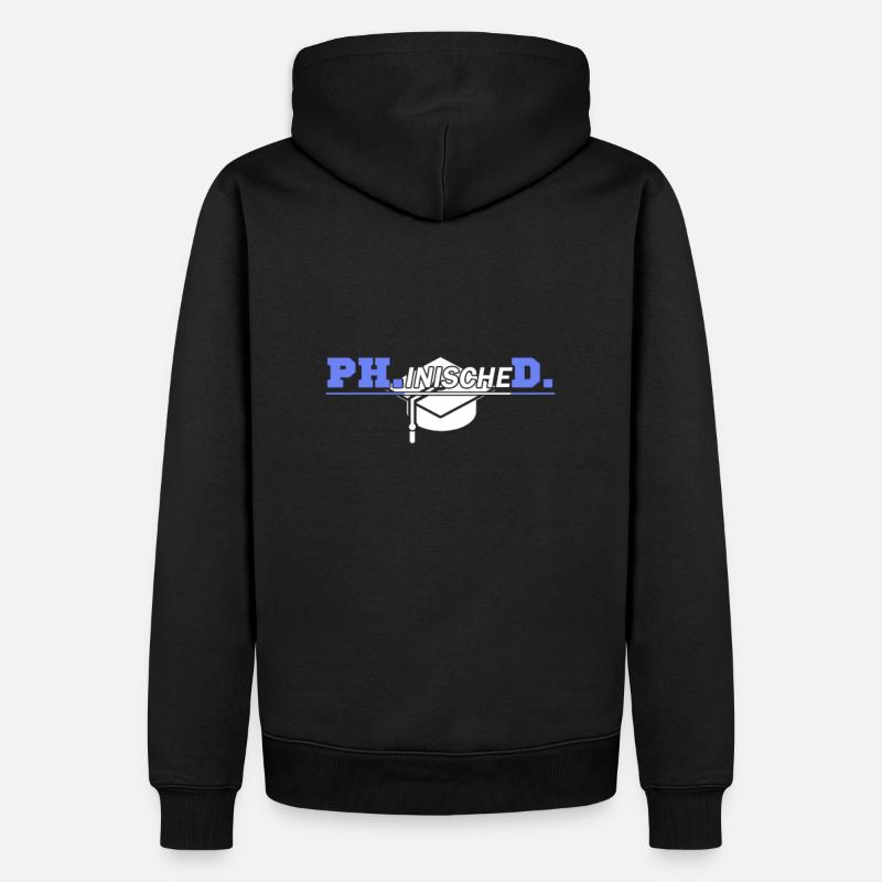 PhD - Männer Premium Bio Hoodie - Schwarz
