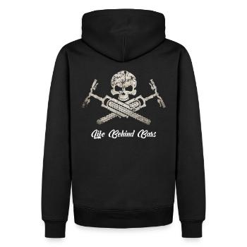 VTT VTT Skull - Sweat à capuche Premium bio Homme - noir - Dos - Nico (187cm)