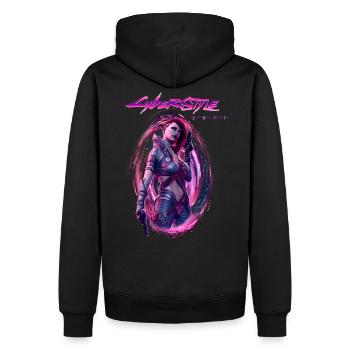 Mujer sexy cyborg Cyber style cyberpunk2077 Fanart - Sweat à capuche Premium bio Homme - noir - Dos - Nico (187cm)