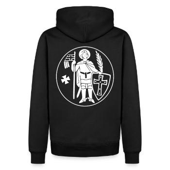 Wartburg 311 Vintage Logo T-shirt, sweat à capuche - Sweat à capuche Premium bio Homme - noir - Dos - Nico (187cm)