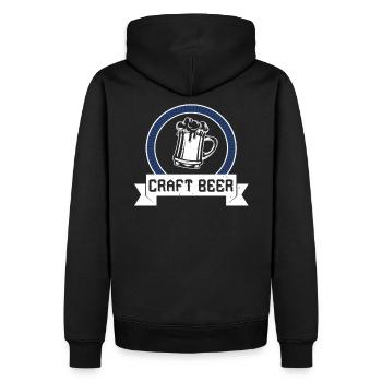 Craft Beer Lustige Bier Sprüche - Männer Premium Bio Hoodie - Schwarz - Hinten - Nico (187cm)