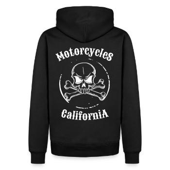 Je suis un Biker… - Sweat à capuche Premium bio Homme - noir - Dos - Nico (187cm)