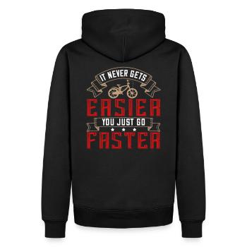 Funny Bike Cyclist Sayings Gift - Sweat à capuche Premium bio Homme - noir - Dos - Nico (187cm)