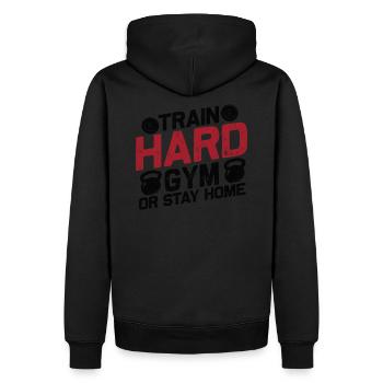 Entraînement Fitness Sport - Sweat à capuche Premium bio Homme - noir - Dos - Nico (187cm)