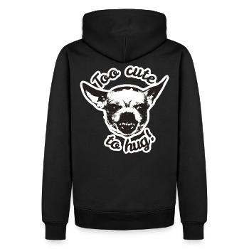Chihuahua fun dog to hug. - Men’s Premium Organic Hoodie - black - Back - Nico (187cm)