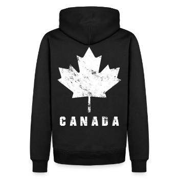 Canada - Men’s Premium Organic Hoodie - black - Back - Nico (187cm)