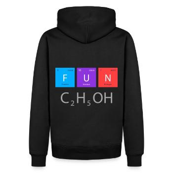 Fun Alkohol Ethanol Formel Chemie Elemente Spruch - Männer Premium Bio Hoodie - Schwarz - Hinten - Nico (187cm)