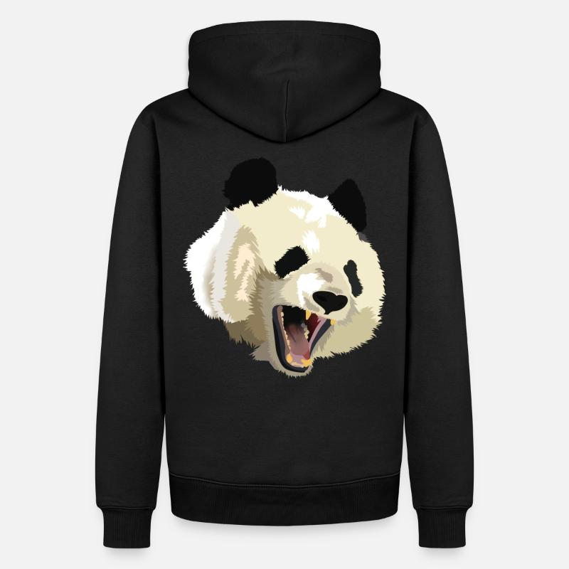 Tête de panda - Sweat à capuche Premium bio Homme - noir