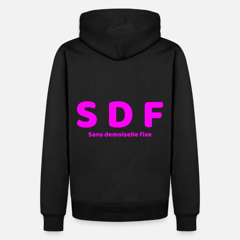 SDF - Sweat à capuche Premium bio Homme - noir