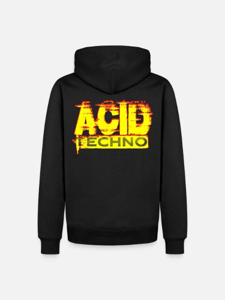 Acid Techno Grunge | We Love Acid Techno - Men’s Premium Organic Hoodie - black