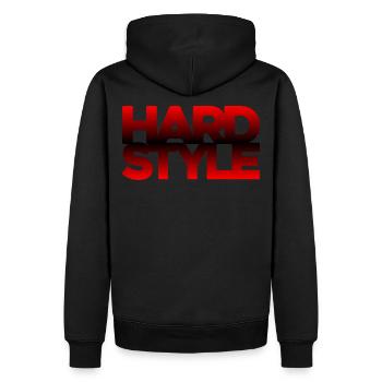 | Hardstyle Hardstyle Noir Rouge| Gabber Frenchcore - Sweat à capuche Premium bio Homme - noir - Dos - Nico (187cm)