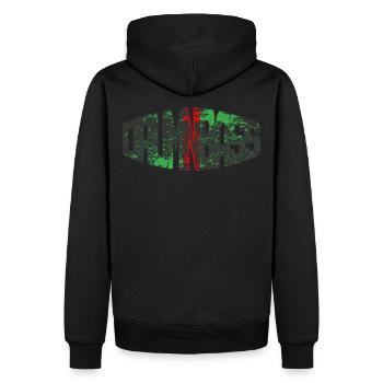 DNB Drum'n'Bass Junglist Scratched - Men’s Premium Organic Hoodie - black - Back - Nico (187cm)