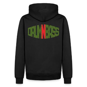 DNB Drum'n'Bass Junglist 2 Colour Remix - Männer Premium Bio Hoodie - Schwarz - Hinten - Nico (187cm)