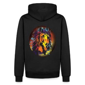 Cheval, Équitation, Dressage, Cadeau, Coloré - Sweat à capuche Premium bio Homme - noir - Dos - Nico (187cm)