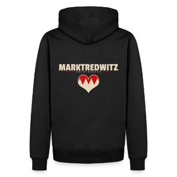 Marktredwitz Stadt Gemeinde Markt Dorf - Männer Premium Bio Hoodie - Schwarz - Hinten - Nico (187cm)