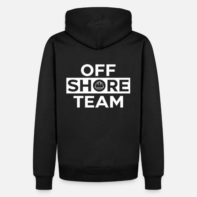 Offshore Team - Männer Premium Bio Hoodie - Schwarz
