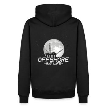 Durée de vie de la plate-forme offshore - Sweat à capuche Premium bio Homme - noir - Dos - Nico (187cm)