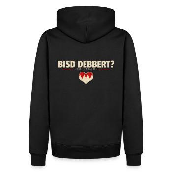 Bisd debbert Franken fränkisch fränggisch Geschenk - Männer Premium Bio Hoodie - Schwarz - Hinten - Nico (187cm)