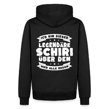 Ich bin dieser legendäre Schiri über den alle rede - Männer Premium Bio Hoodie - Schwarz - Hinten - Nico (187cm)