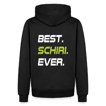 BEST. SCHIRI. EVER. - Männer Premium Bio Hoodie - Schwarz - Hinten - Nico (187cm)