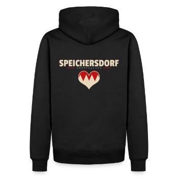 Speichersdorf Dorf Gemeinde Stadt Bayreuth - Männer Premium Bio Hoodie - Schwarz - Hinten - Nico (187cm)