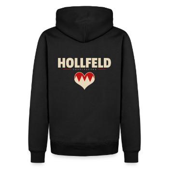 Hollfeld Dorf Gemeinde Stadt Bayreuth - Männer Premium Bio Hoodie - Schwarz - Hinten - Nico (187cm)