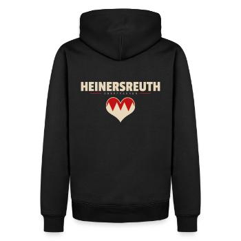 Heinersreuth Dorf Gemeinde Stadt Bayreuth - Männer Premium Bio Hoodie - Schwarz - Hinten - Nico (187cm)