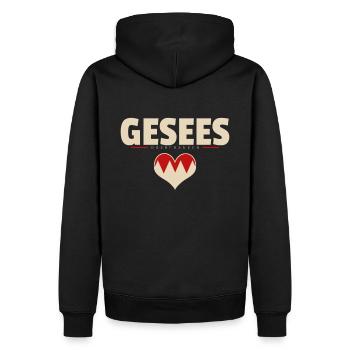 Gesees Dorf Gemeinde Stadt Bayreuth - Männer Premium Bio Hoodie - Schwarz - Hinten - Nico (187cm)