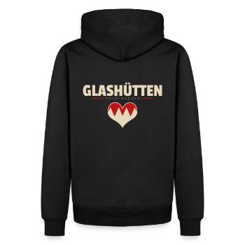 Glashütten Dorf Gemeinde Stadt Bayreuth - Männer Premium Bio Hoodie - Schwarz - Hinten - Nico (187cm)
