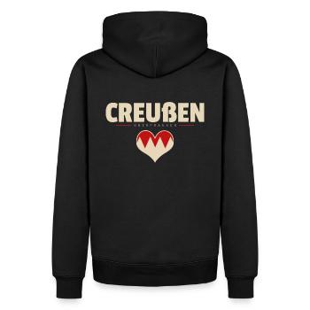 Creußen Dorf Gemeinde Stadt Bayreuth - Männer Premium Bio Hoodie - Schwarz - Hinten - Nico (187cm)