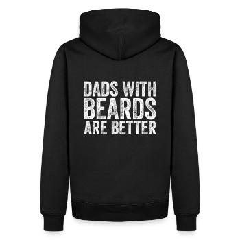 Dads with Beards are Better - Men’s Premium Organic Hoodie - black - Back - Nico (187cm)