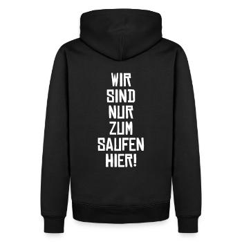 18 na endlich 18. Geburtstag | 18 Jahre volljährig - Männer Premium Bio Hoodie - Schwarz - Hinten - Nico (187cm)