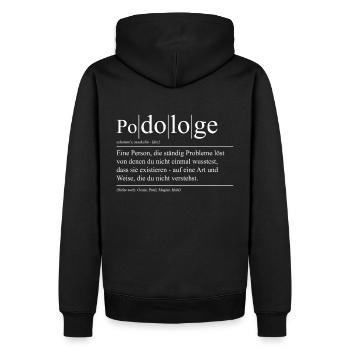 Podologe Fußpflege Pediküre Podologie Geschenke - Männer Premium Bio Hoodie - Schwarz - Hinten - Nico (187cm)