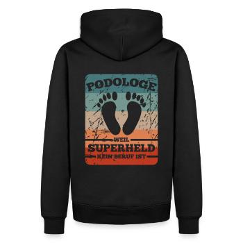 Podologe Fußpflege Pediküre Podologie Geschenke - Männer Premium Bio Hoodie - Schwarz - Hinten - Nico (187cm)