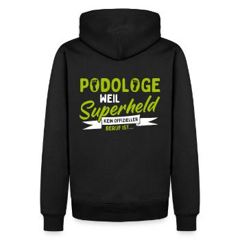 Podologe Fußpflege Pediküre Podologie Geschenke - Männer Premium Bio Hoodie - Schwarz - Hinten - Nico (187cm)