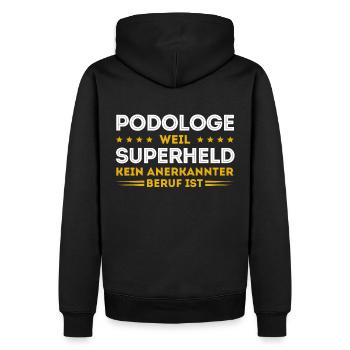 Podologe Fußpflege Pediküre Podologie Geschenke - Männer Premium Bio Hoodie - Schwarz - Hinten - Nico (187cm)