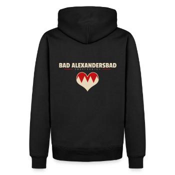 Bad Alexandersbad S´Bad Dorf Stadt Fichtelgebirge - Männer Premium Bio Hoodie - Schwarz - Hinten - Nico (187cm)
